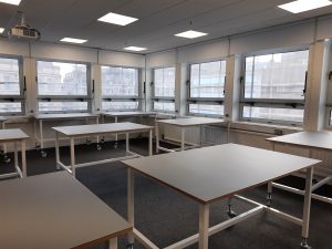 cutting tables in workspace