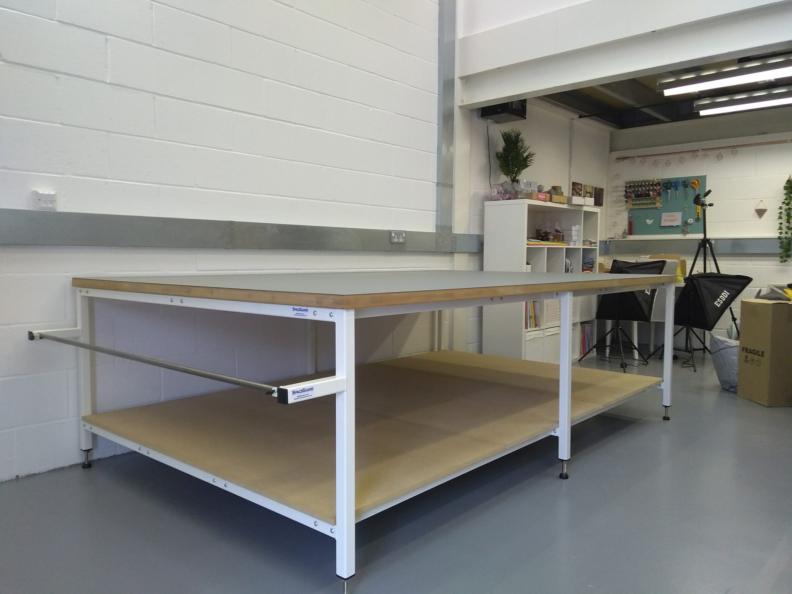 cutting table lower shelf