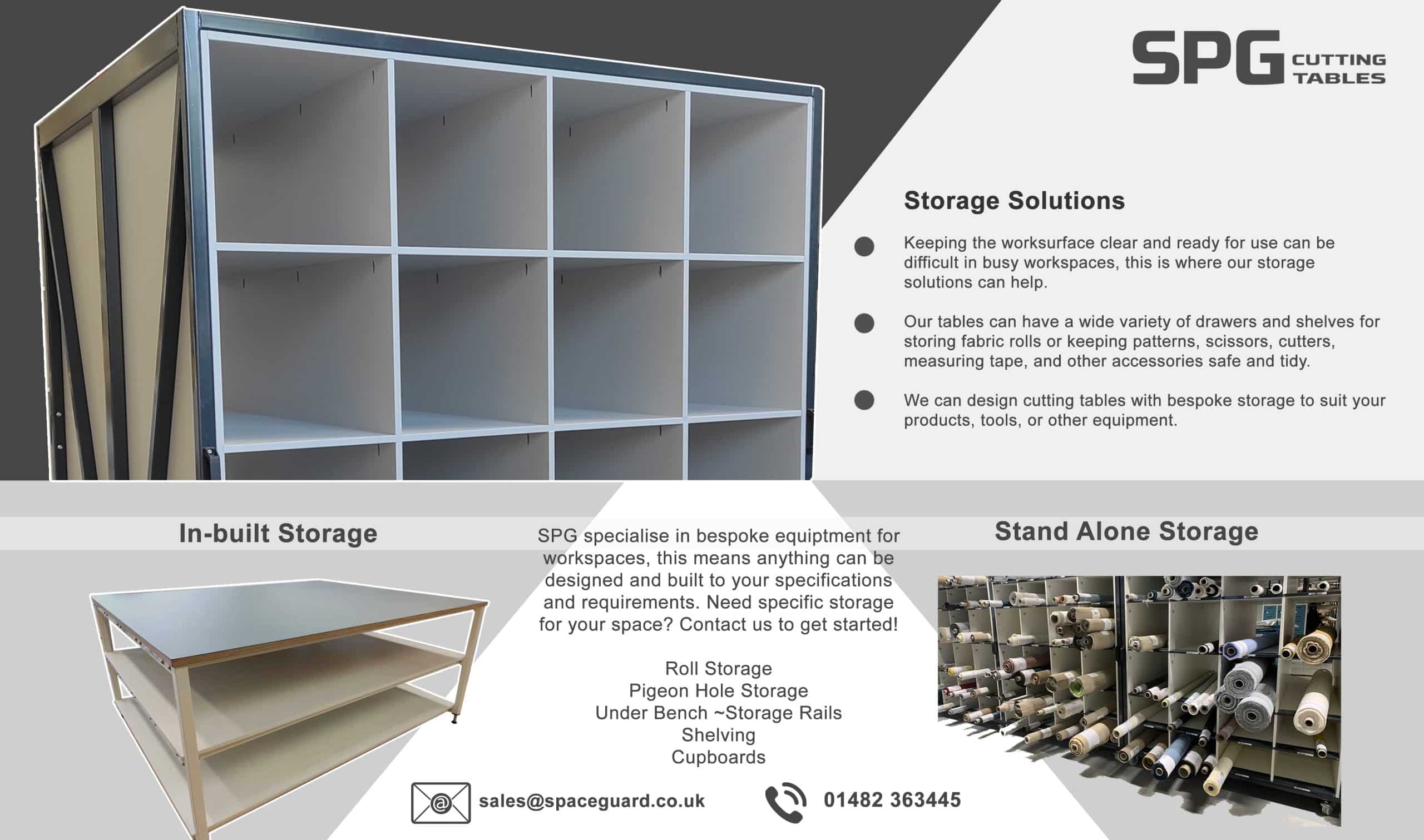 spg storage for fabric and tools