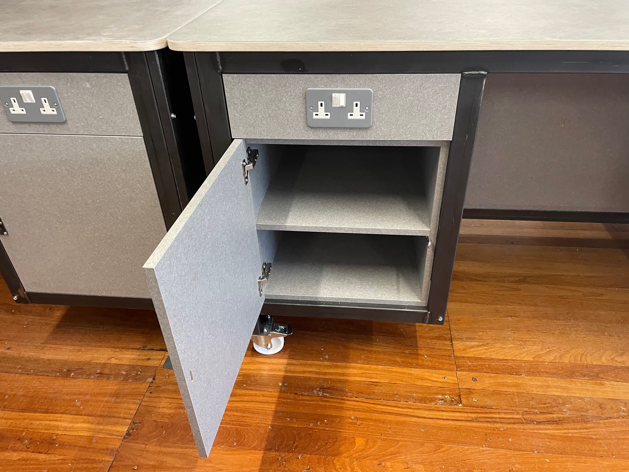 table cupboard shelves