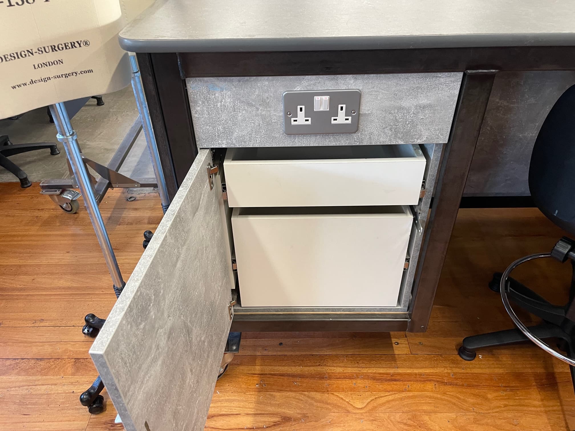 table storage cupboard